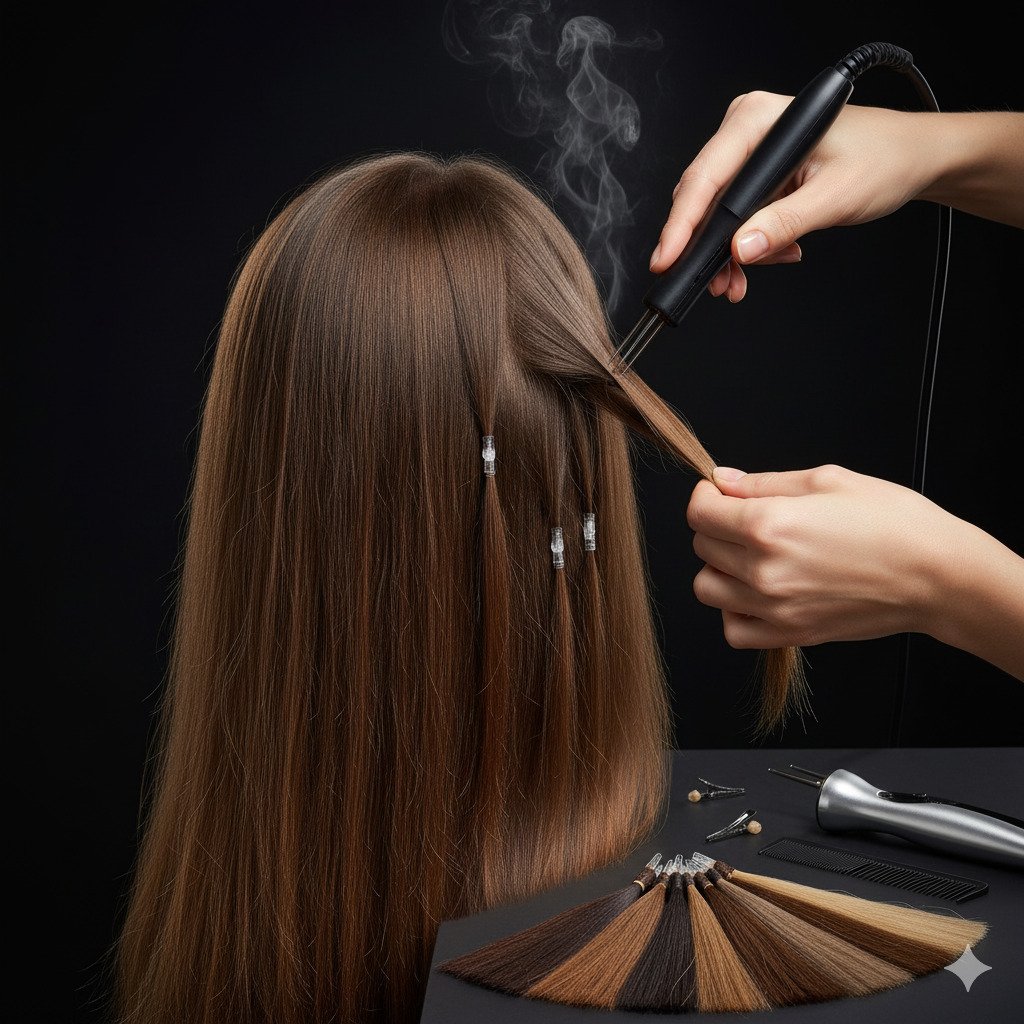 Fusion hair extensions