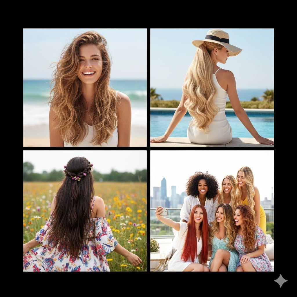 clip-in hair extensions