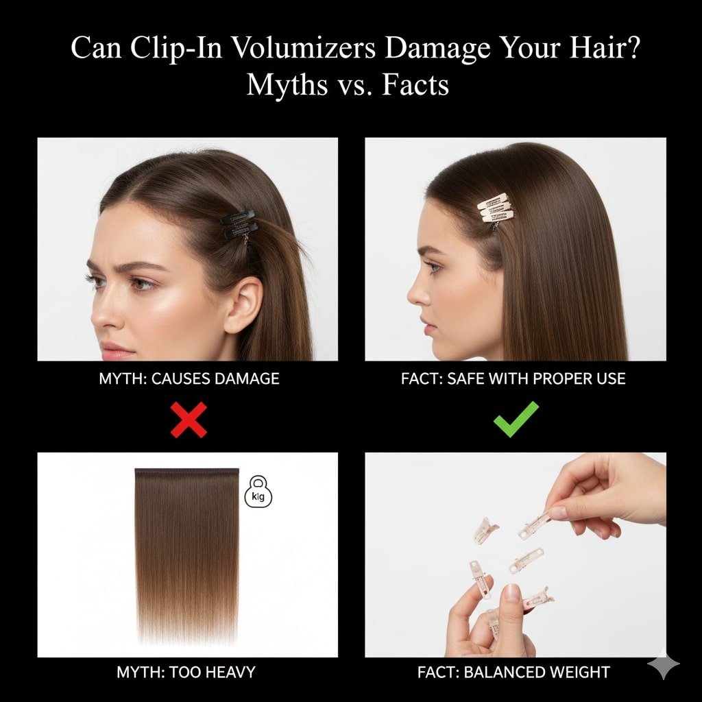 Can Clip-In Volumizers Damage Your Hair? Myths vs. Facts 8 Can Clip-In Volumizers Damage Your Hair? Myths vs. Facts