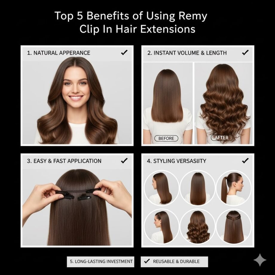 Remy Clip In Hair Extensions: A Game-Changer for Everyday Glam 1 remy clip in hair extensions