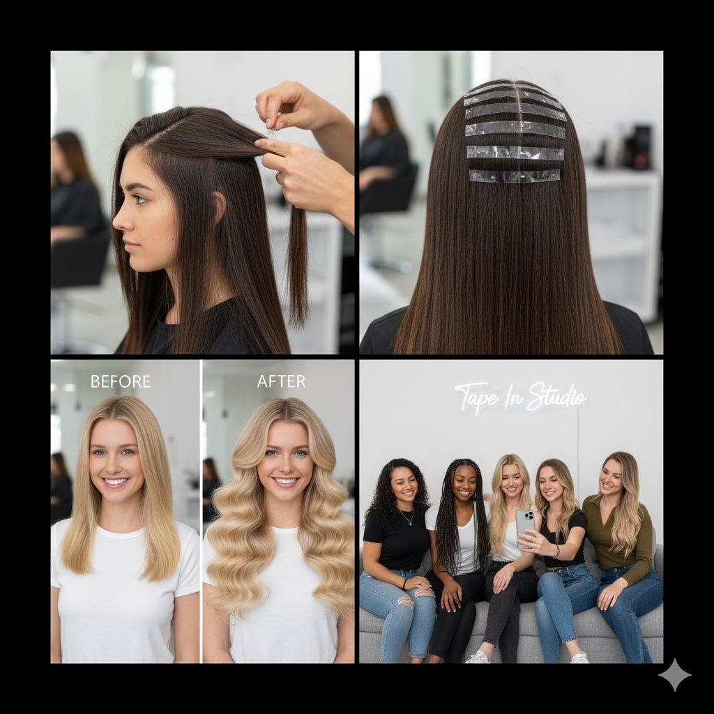 tape in hair extensions