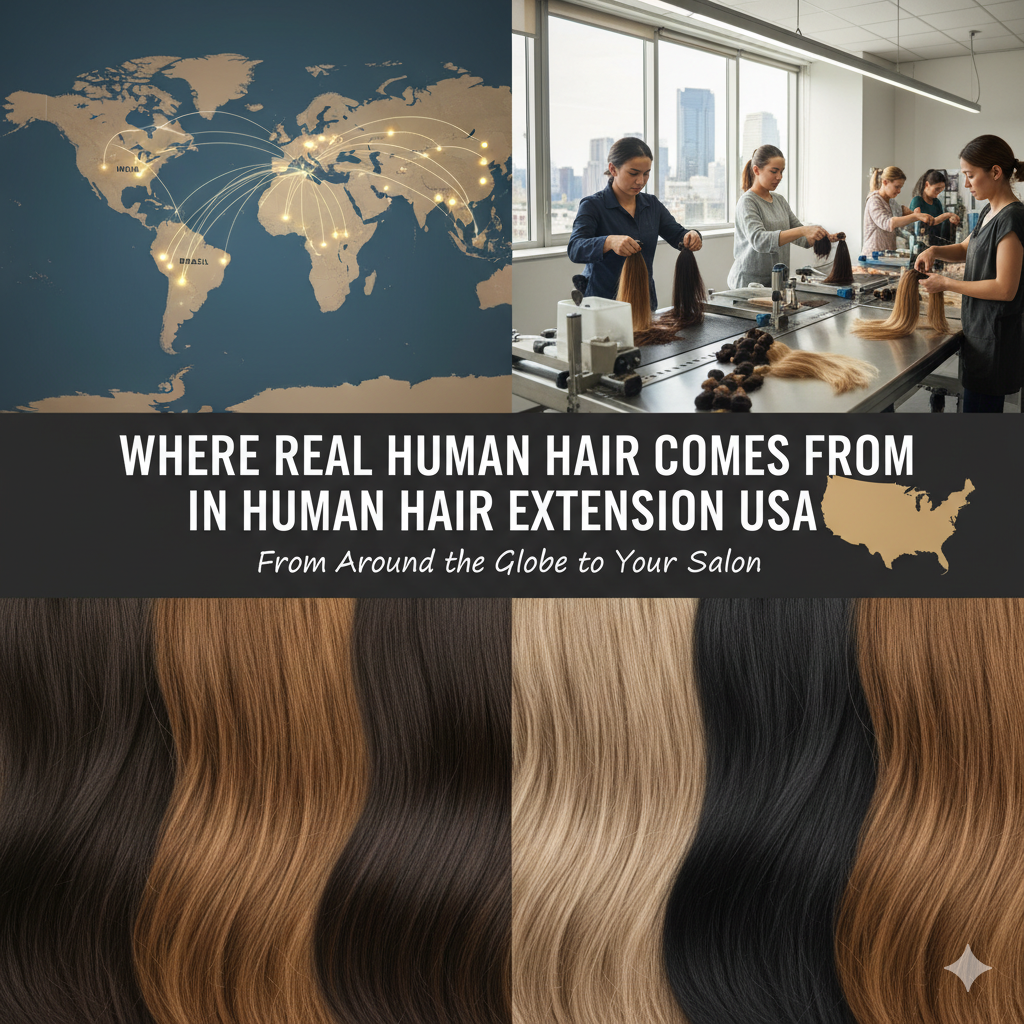Remy vs. Virgin Hair Extensions: Which One is Right for You? 2 Where Real Human Hair Comes From in Human Hair Extension USA